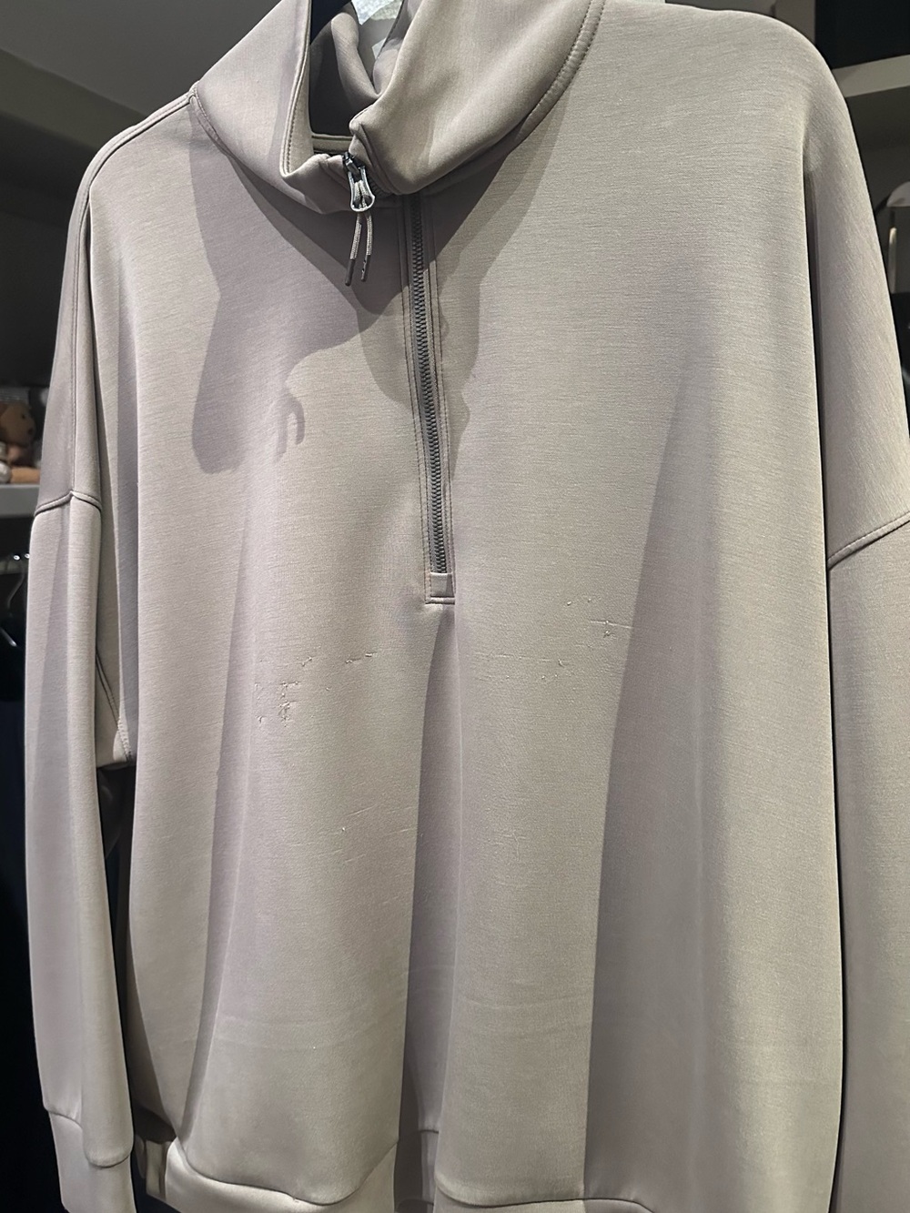 Women’s Scuba Half-Zip Pullover - Taupe/Greige